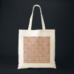 Japanisch Seigaiha Wave Rust Terracotta Tragetasche<br><div class="desc">Japanische Seigaiha Wave - Schwarz und Weiß - Muster - Rost, Erdtönen, Terrakotta.</div>