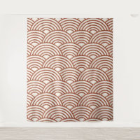 Japanisch Seigaiha Wave Rust Terracotta