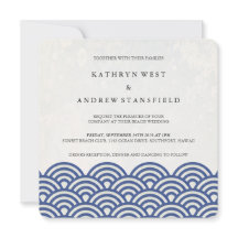 Japanisch Seigaiha Waves Elegant Beach Wedding