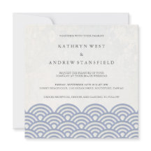 Japanisch Seigaiha Waves Elegant Beach Wedding