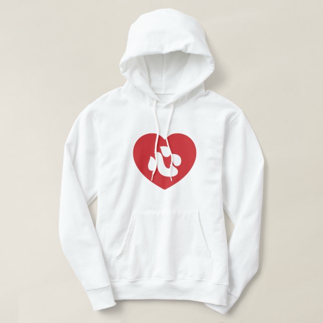 Japanisch Shin Kanji Kokoro Heart 心 Hoodie (Design vorne)