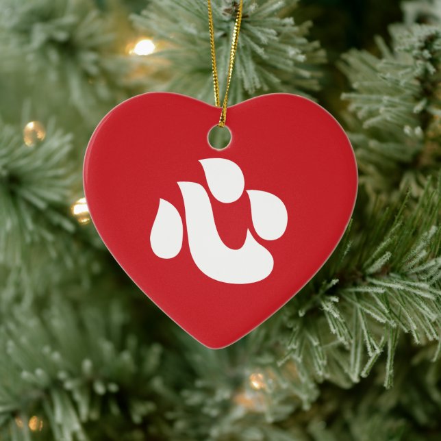 Japanisch Shin Kanji Kokoro Heart 心 Keramik Ornament (Baum)
