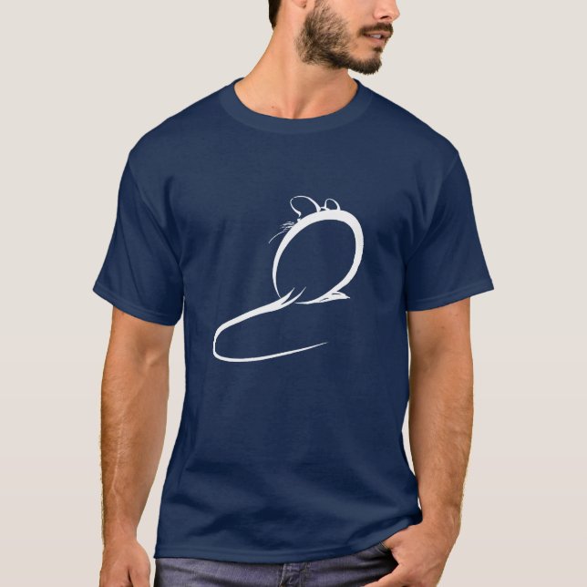 Japanisch Sumi E Pinselstrich MalMaus T-Shirt (Vorderseite)
