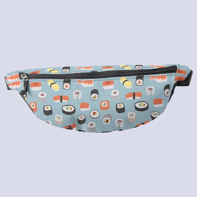 Japanisch Sushi Bauchtasche (Blue Japanese sushi pattern fanny pack)