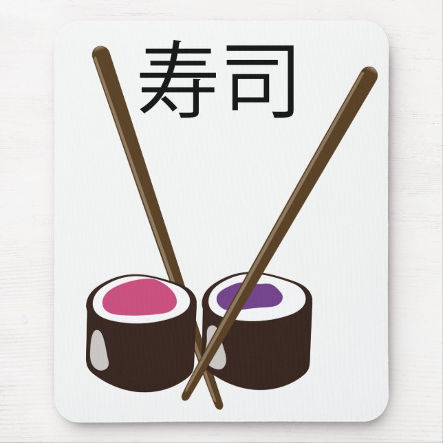 Japanisch Sushi Chopsticks Mousepad (Vorne)