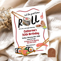 Japanisch Sushi Night Birthday Einladung