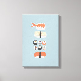 Japanisch Sushi Nigiri Maki Roll Leinwanddruck