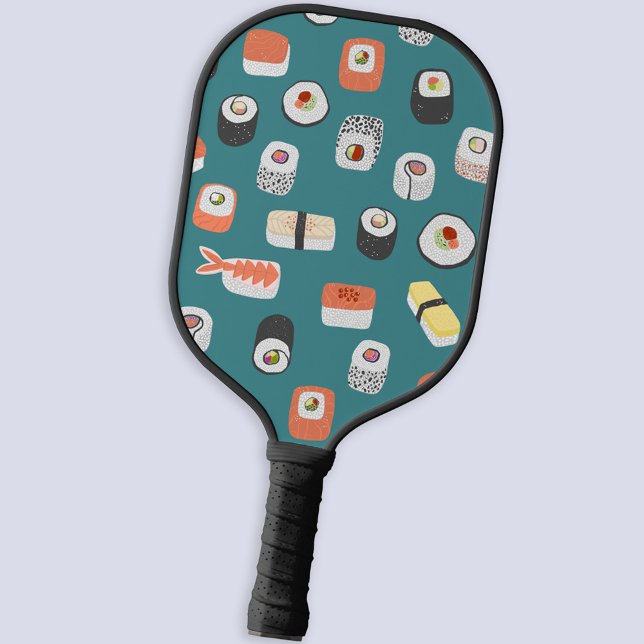 Japanisch Sushi Pickleball Schläger (Fun Japanese sushi food art pattern pickleball paddle)