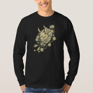 Japanisch Tattoo Hannya Devil Maske mit Cherry Blo T-Shirt