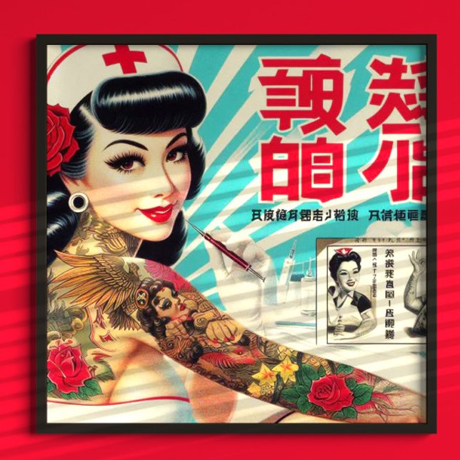 Japanisch Tattoo Nurse Poster (Von Creator hochgeladen)