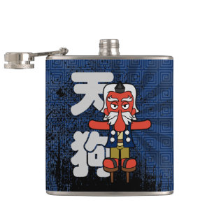 Japanisch Tengu Yokai Monster Flachmann