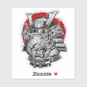 Japanisch Tiger Samurai Aufkleber