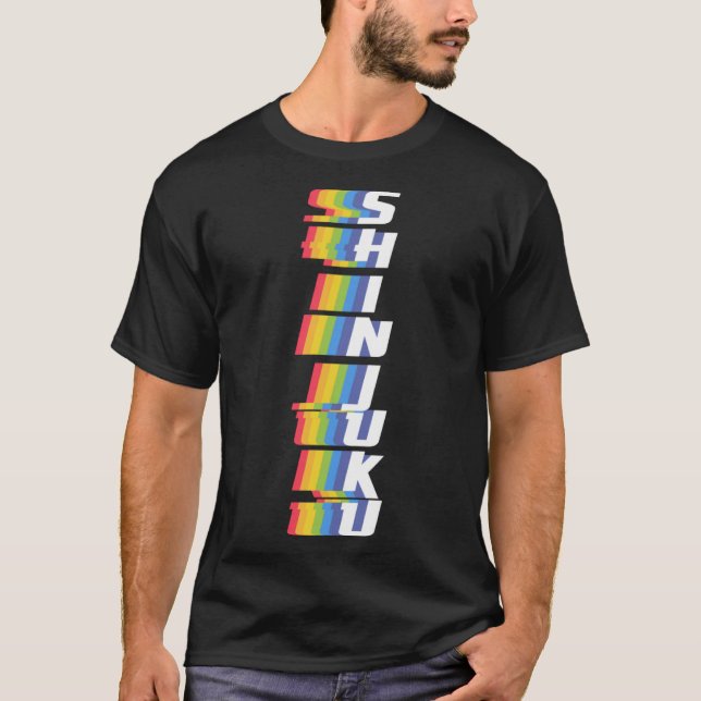 Japanisch Tokyo Shinjuku City Gay Pride Rainbow Co T-Shirt (Vorderseite)