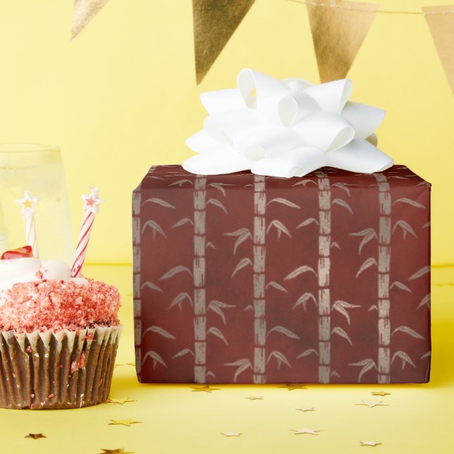 Japanisch Tranquil Bamboo Muster Geschenk Geschenkpapier (Geburtstagsparty)