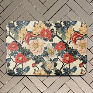 Japanisch Ukiyo-E Art Floral Pattern Badematte