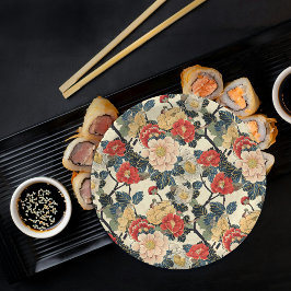 Japanisch Ukiyo-E Art Floral Pattern Pappteller