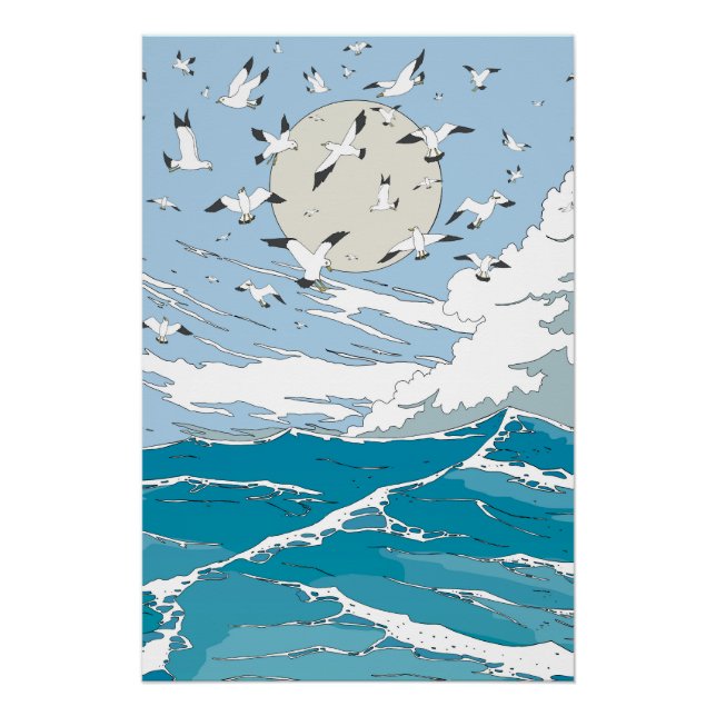 Japanisch Vintag Seqscape Poster (Vorderseite)