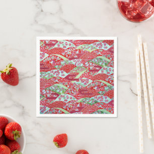 Japanisch Washingtoner Rote Flora Origami Yuzen Na Serviette