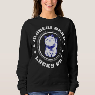 Japanisch wird Katzenwellen Arm Lucky Katze gut L Sweatshirt