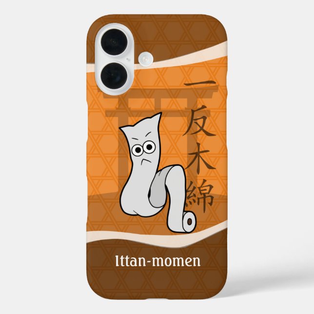 Japanisch Yokai Ittan-momen iPhone 16 Hülle (Rückseite)