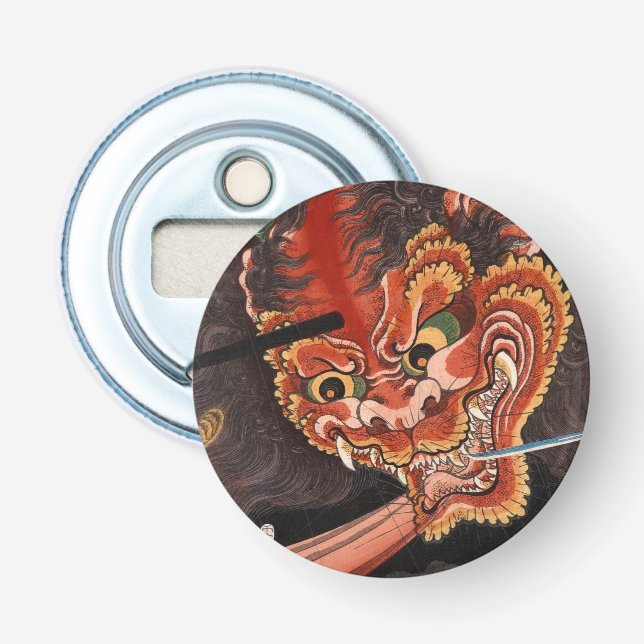 Japanisch Yokai Oni King Shutendoji Fine Art Flaschenöffner (Vorderseite)