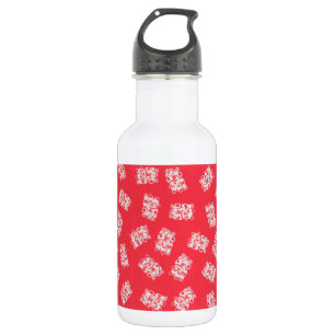 Japanisch Yukata Textile, Maneki Neko (Lucky Cat) Edelstahlflasche