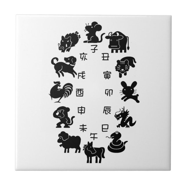 Japanisch Zodiac Fliese (Vorderseite)