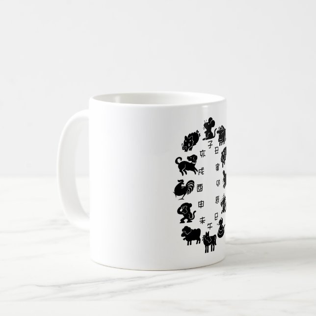 Japanisch Zodiac Kaffeetasse (Vorderseite Links)