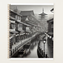 Japanische 90er Jahre Stil Schwarz-Weiß-Edelstahl