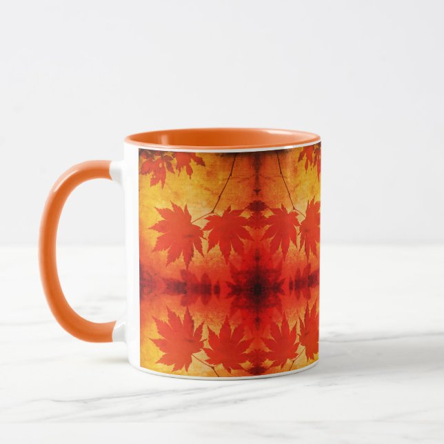 Japanische Ahornbaum-Blätter Drehbuch Herbst falle Tasse (Links)