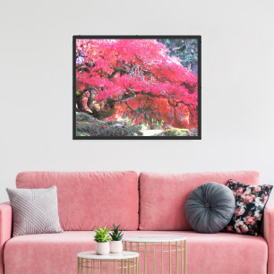 Japanische Ahornpinke Blätter Fotografisch Leinwanddruck