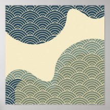 Japanische Alte Boho Chic Nature Landschaft Mun Po