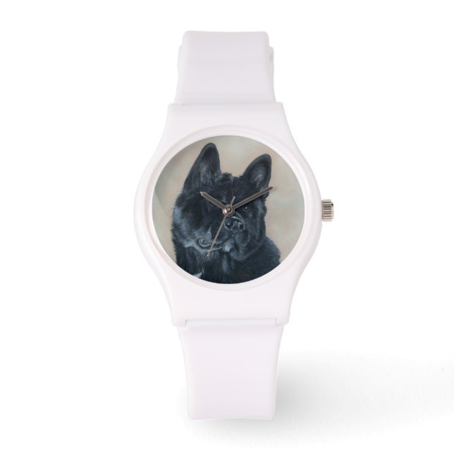 Japanische/amerikanische Porträtkunst Armbanduhr (Vorderseite)