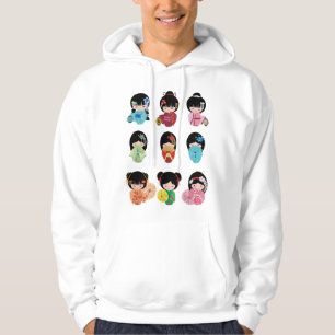 Japanische Animations-Kawaii-Anime-Geisha-Mädchen Hoodie