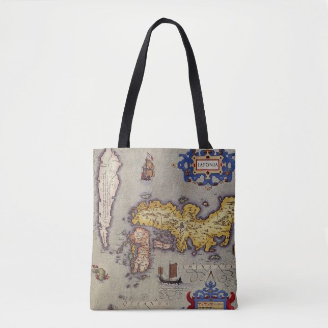 Japanische Antikkarte von Mercator und Hondius Tasche (Vorderseite)