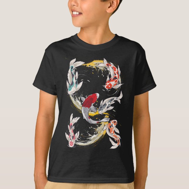 Japanische Aquakultur Koi Fish T-Shirt (Vorderseite)