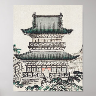 Japanische Architektur von Kōno Bairei Poster