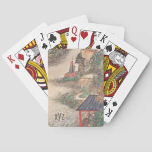 Japanische Art benutzerdefinierte Monogramm-Spielk Spielkarten