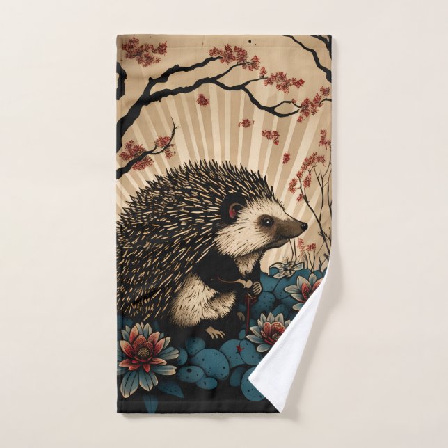 japanische Art Igel Wash Tuch (Handtuch)