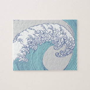 Japanische asiatische Surf-Wellen-Kunst Ozean-Kuns