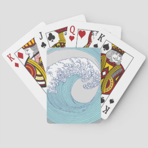 Japanische Asiatische Wellenreitkunst Spielkarten