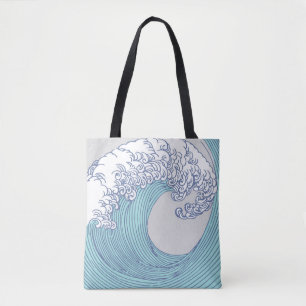 Japanische Asiatische Wellenreitkunst Tasche