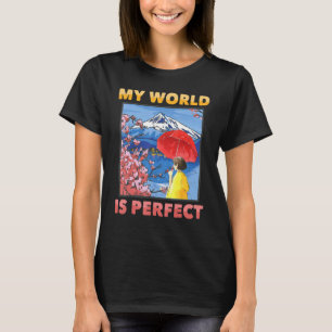 Japanische Ästhetik meine Welt ist perfekt Cherry  T-Shirt