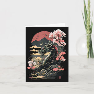 Japanische ästhetische Drache Japanische Kunst Jap Karte