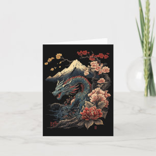 Japanische ästhetische Drache Japanische Kunst Jap Karte