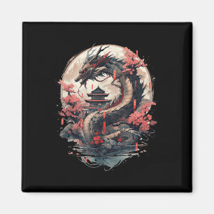 Japanische ästhetische Drache Japanische Kunst Jap Magnet