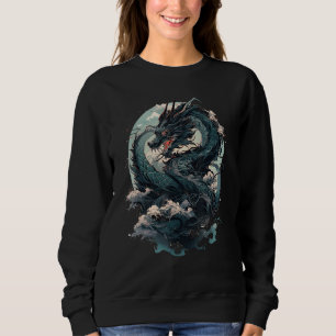 Japanische ästhetische Drache japanische Kunst Jap Sweatshirt