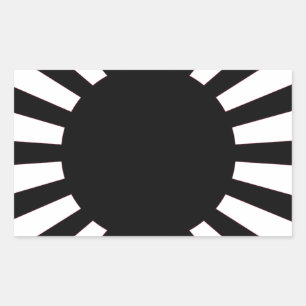 Japanische aufgehende Sonne-Flagge Rechteckiger Aufkleber