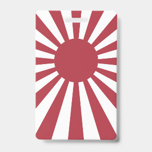 Japanische aufgehende Sonnenflagge des Kaiserreich Ausweis