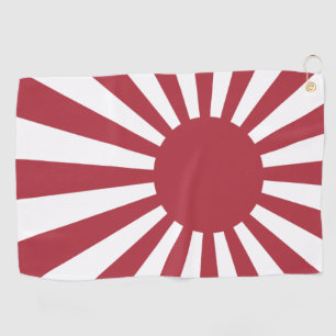 Japanische aufgehende Sonnenflagge, Edo bis WW2 Golfhandtuch